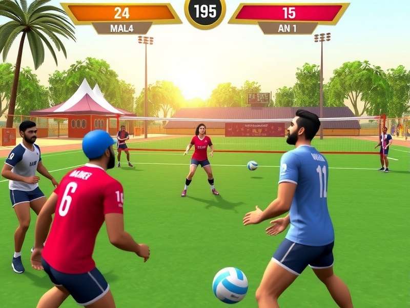 Volley Titans Punjabi Game Screenshot